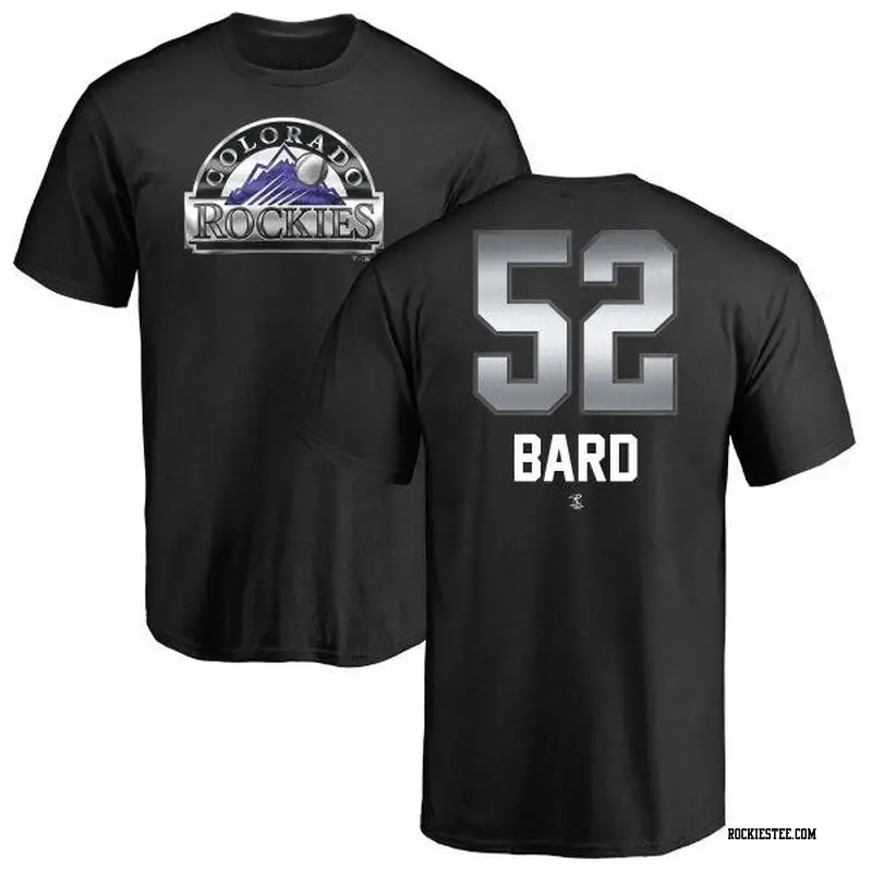 Youth Colorado Rockies ＃52 Daniel Bard Black Branded Midnight Mascot T-Shirt